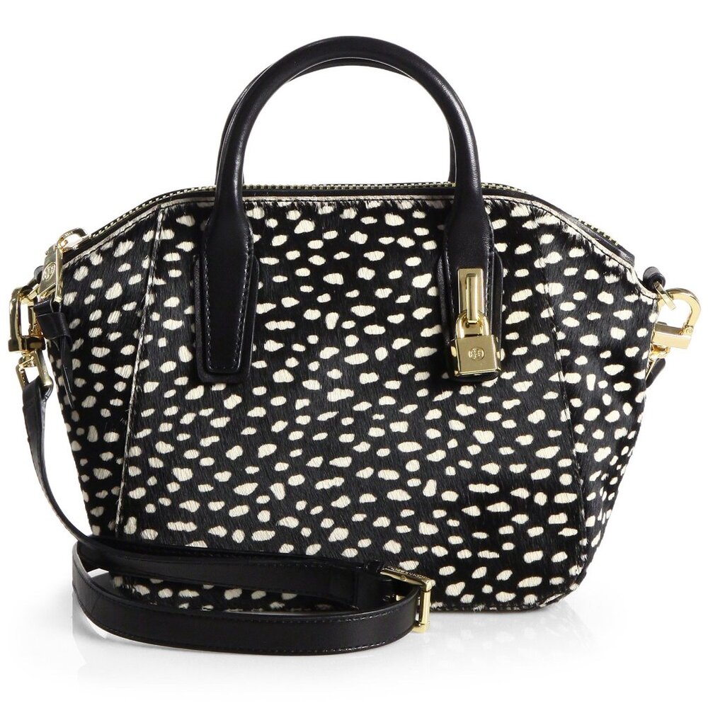 Tory Burch Savannah Pony Hair Dotted Satchel